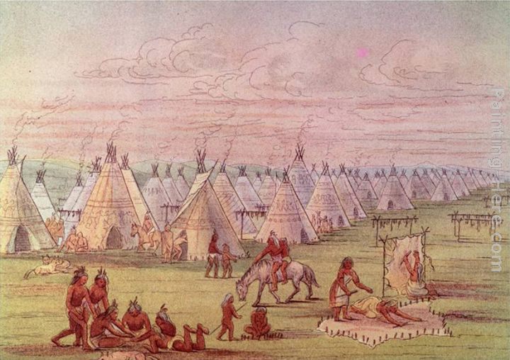 George Catlin Comanchee Village